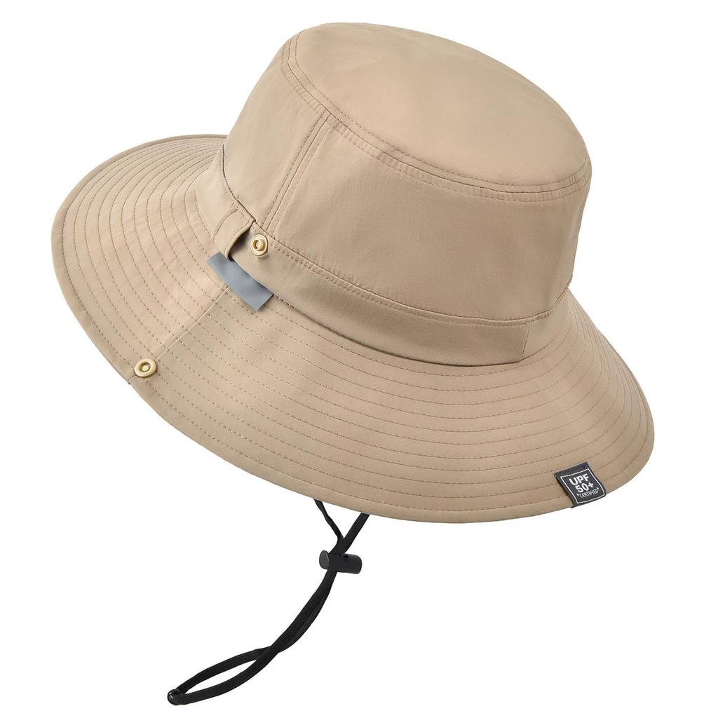 Chapeau seau de protection solaire avec mentonnière coupe-vent, Chapeau de pêche d'extérieur à large bord pour hommes femmes