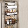 Refrigerator Storage Shelf Fridge Wall Side Hanging Storage Rack Kitchen Shelf Kitchen Gadgets Tool Towel Bottle Spice Organizer