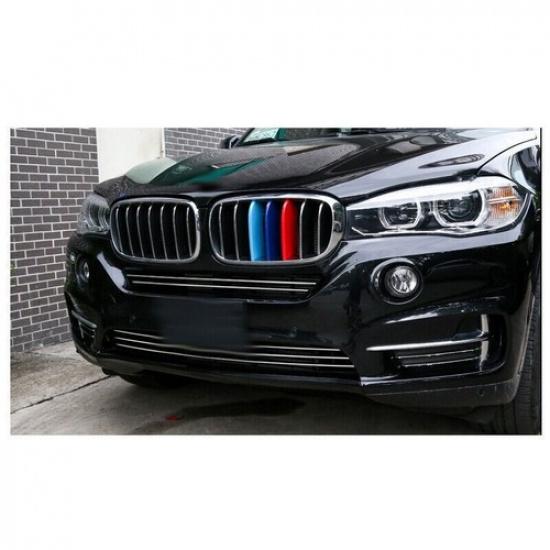For BMW X5 F15 14-18 3-Colors Multicolor Front Grille Grill Strips Trim 3PCS