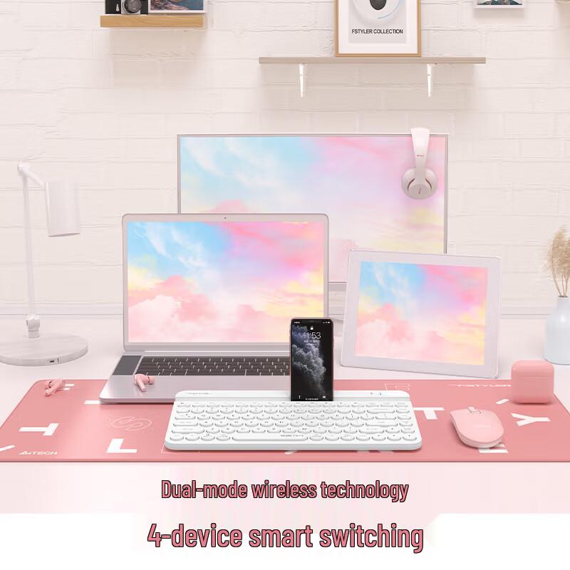 A4Tech FBK30 Wireless Bluetooth Silent 86-Key Mini Keyboard