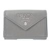 1MH021 Tri-fold Wallet Gray Safiano Women