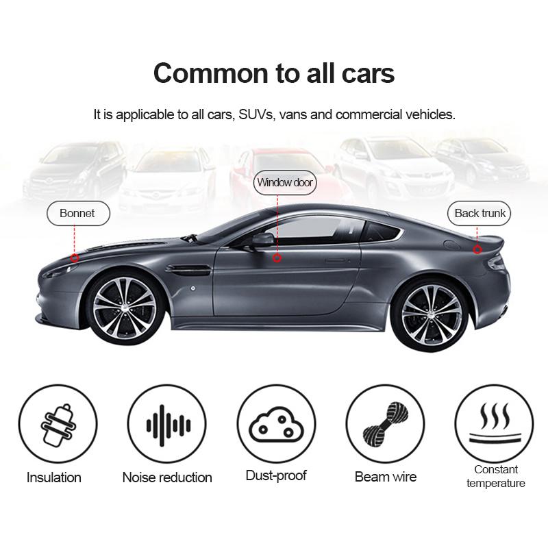 Heat-Resistant Tape for Car Engine Noise Reduction Car Sticker for Door Engine Trunk Window Dustproof Sticker Car Accessories