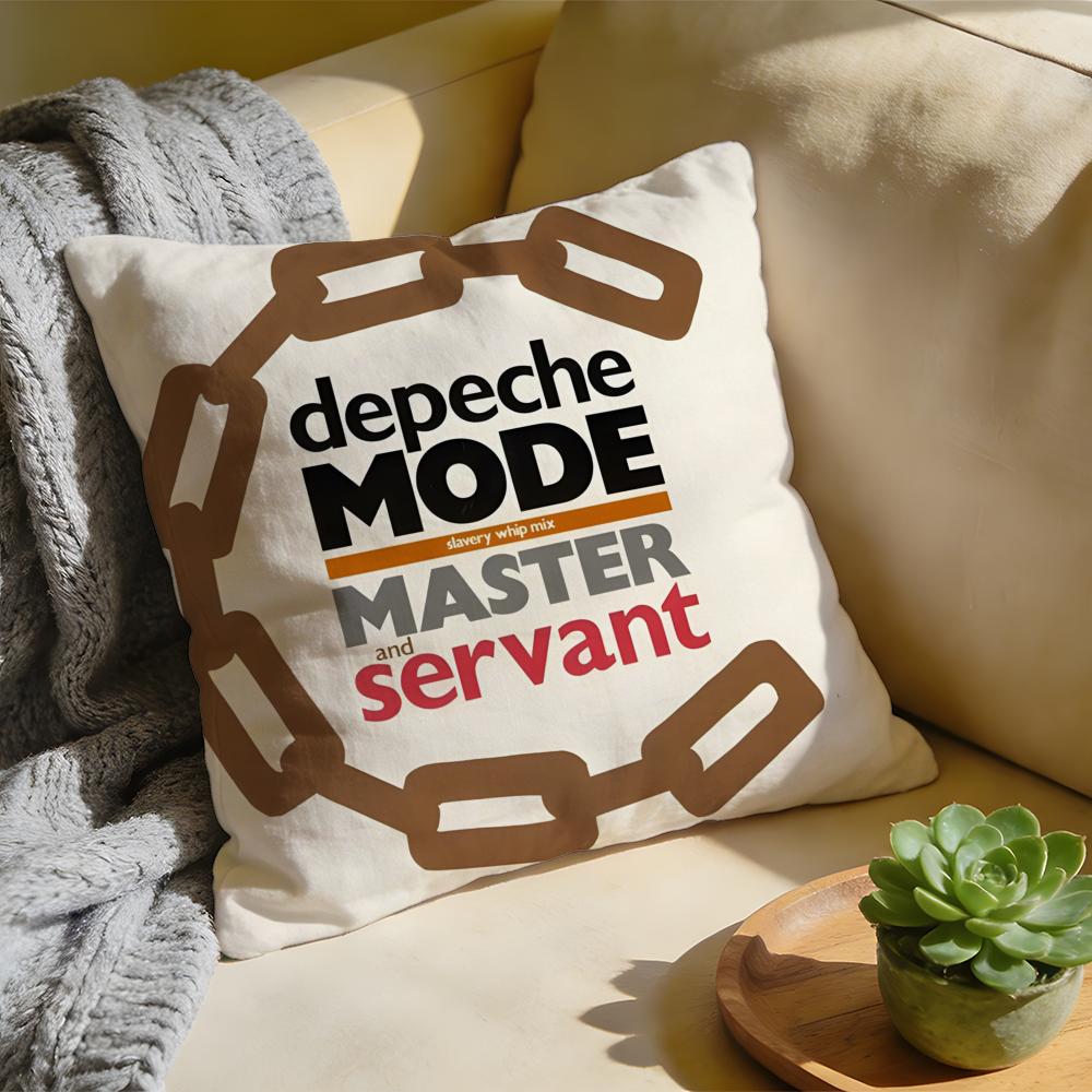 Cushion Cover  Washed Linen  Soft Breathable Decorative Case For Sofa Home Band DDepeche MMode Memento Mori Pillow Cover