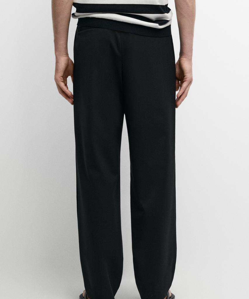 Masimodutti Cool Wool Blend Pintuck Pants