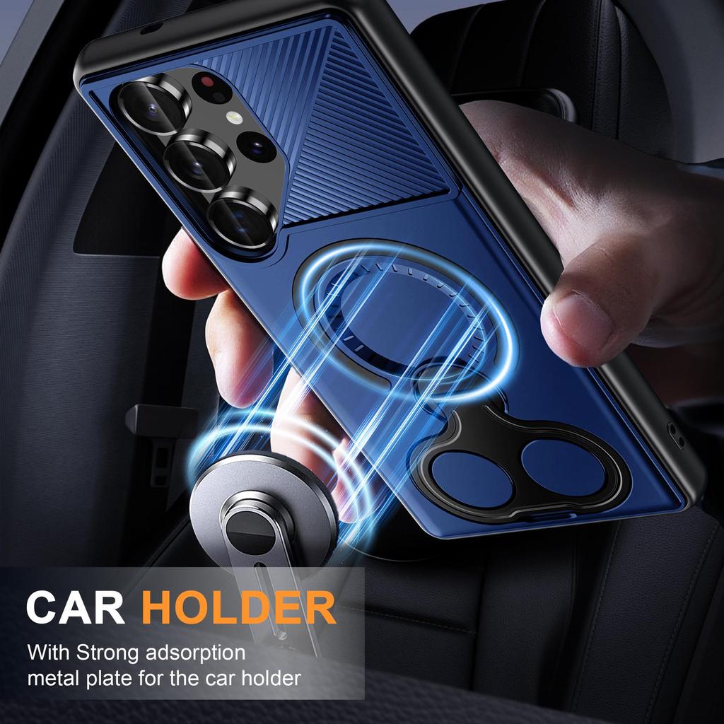 Samsung S25 Ultra Dual Ring Stand Magnetic Drop-Proof Case for S24 PLUS A16/A26