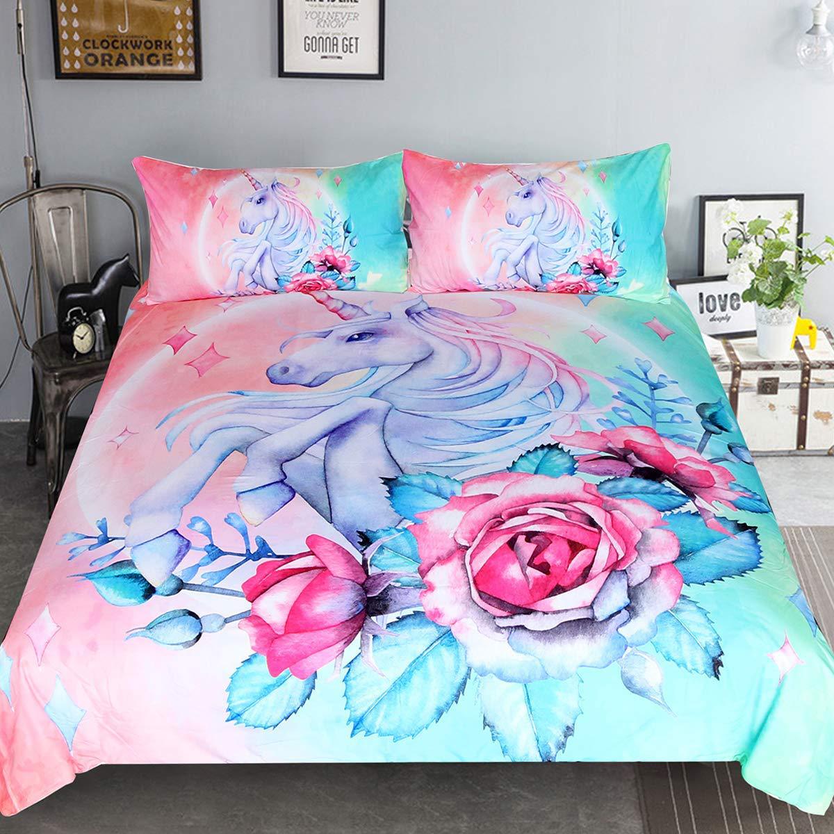 

Dream Unicorn Bedding Three-Piece Quilt Cover EU single 135*200