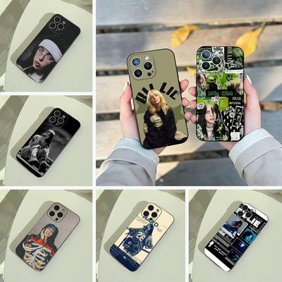Gen Z Talented singer-Billie E-Eilish Phone Case For iPhone 17,16,15,14,13,12,11 Pro Max,16/15/14Plus,XS Soft Black Cover