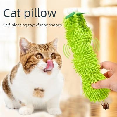 Cat Toy with Gall Caterpillar Stuffed Toy Scratch Bite Resistant Stuffed Catnip Soft Plush Material Molar Cleaning Kitten Toy