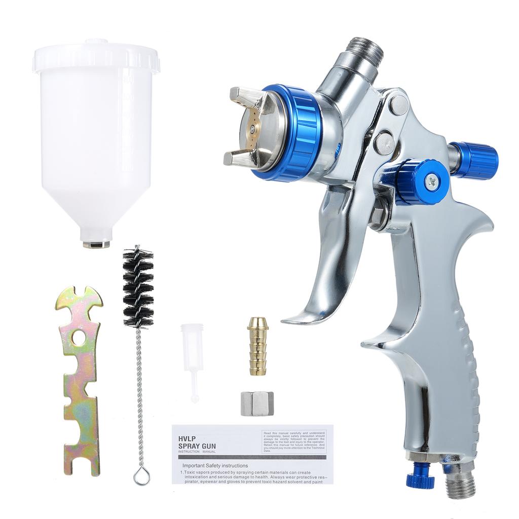 Low Volume Low Pressure Spray Gravity Feed Sprayer with 1.3mm Nozzle 600 Cup for Car Furniture Fence Painting