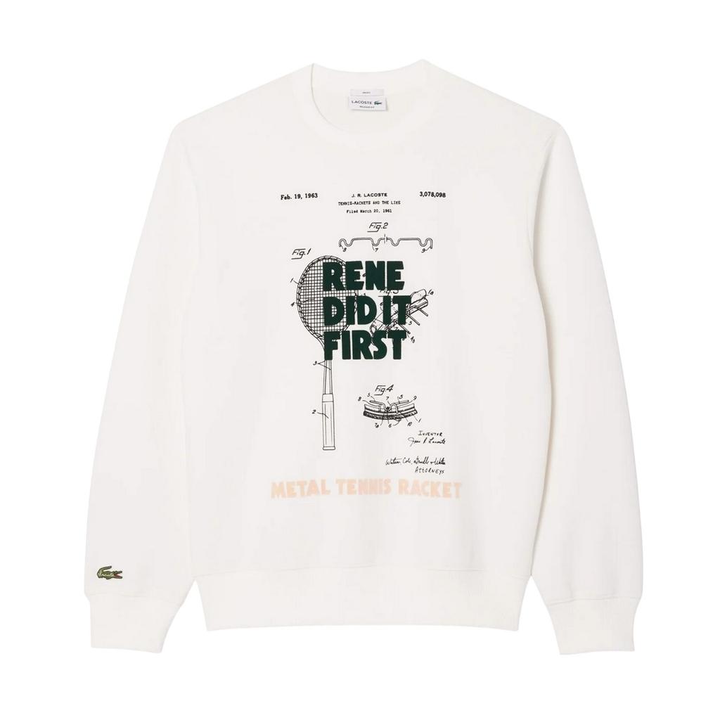 Lacoste Herren Lackdruck Piqué Sweatshirt