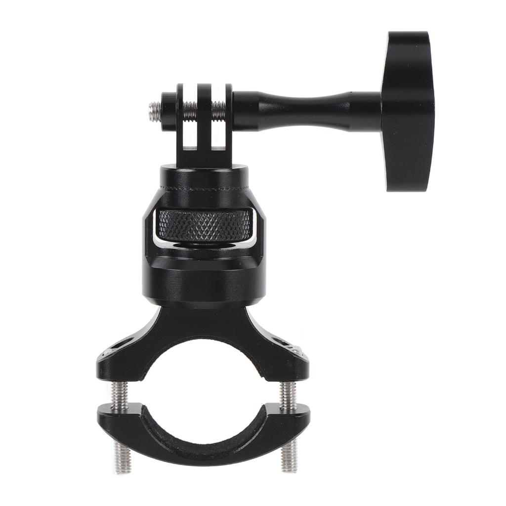 Handlebar Camera Mount Clamp Black Aluminum Alloy 360 Degree Rotating Motorcycle Handlebar Mount Cli