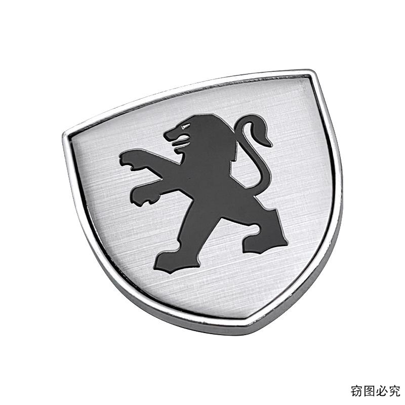 For Peugeot Alloy Shield Lion Car Emblem Window Sticker Rear Trunk Badge for 306 307 308 407 508 206 207 301 2008 3008 4008 5008