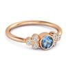 Bezel Set London Blue Topaz 925 Sterling Silver Rose Gold Vermeil Boho Ring