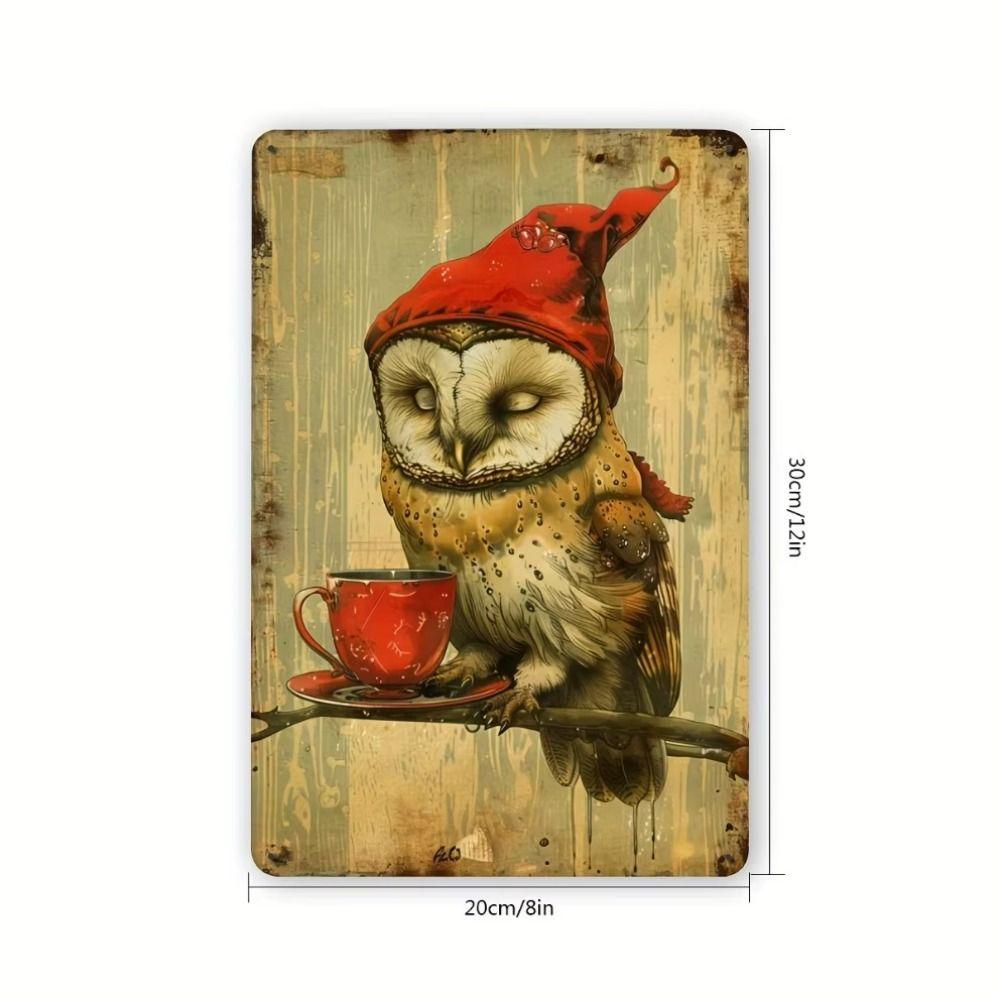 Tin Sign Hand Painted Metal Wall Art Decor Home Pub Garage 20x30cm