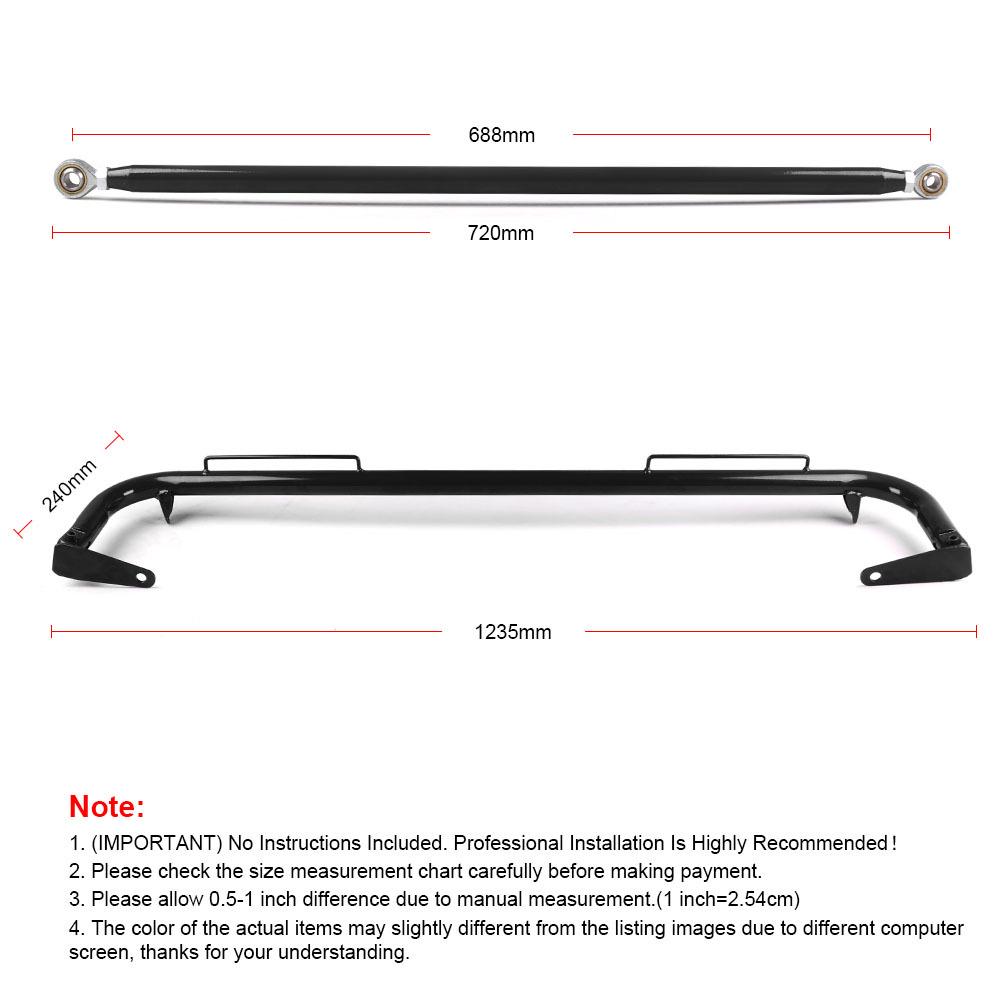 49" Racing Seatbelt Mount Bracket Chassis Strut Bar for 4/5/6-Point Harness