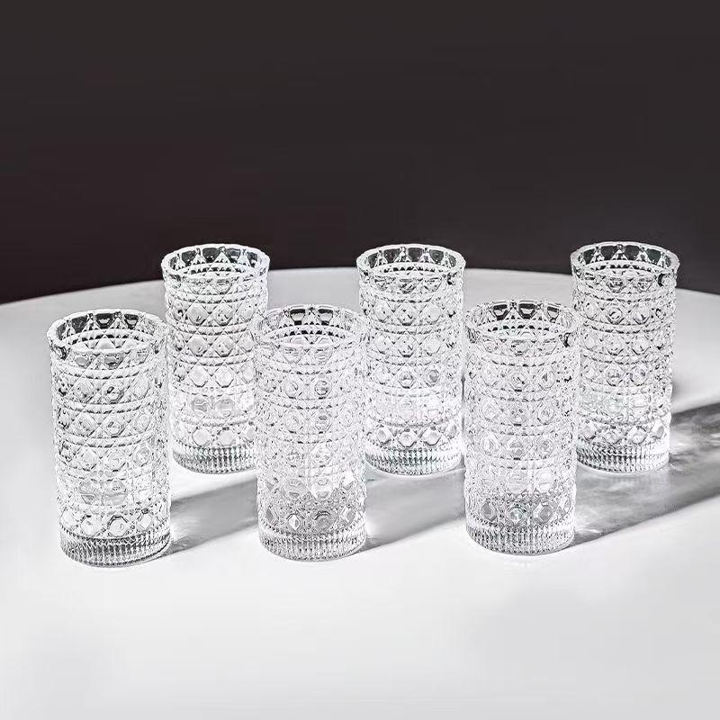 Shangqi Embossed Glass Baijiu Cup Set