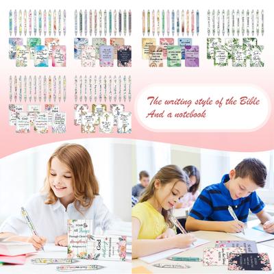 Canetas Versículos Bíblicos de Natal Cadernos Escritura Religiosa Canetas Esferográficas Marcadores Diário Escola Dominical Igreja Suprimentos Inspiracionais 2ml