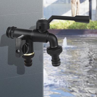 1 Pièce Alliage de Zinc Peinture Noire Robinet Évier de Cuisine Robinet d'Eau Froide Unique Robinet Anti-Gel Extérieur Jardin Cour