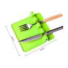 HJ Silicone Mat for Forks, Chopsticks, and Spoons - Holder Stand (Black)