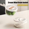 2-in-1 Draining And Preservation Basket Fruit Bowl with Strainer Lid Fruit And Vegetable Washing
