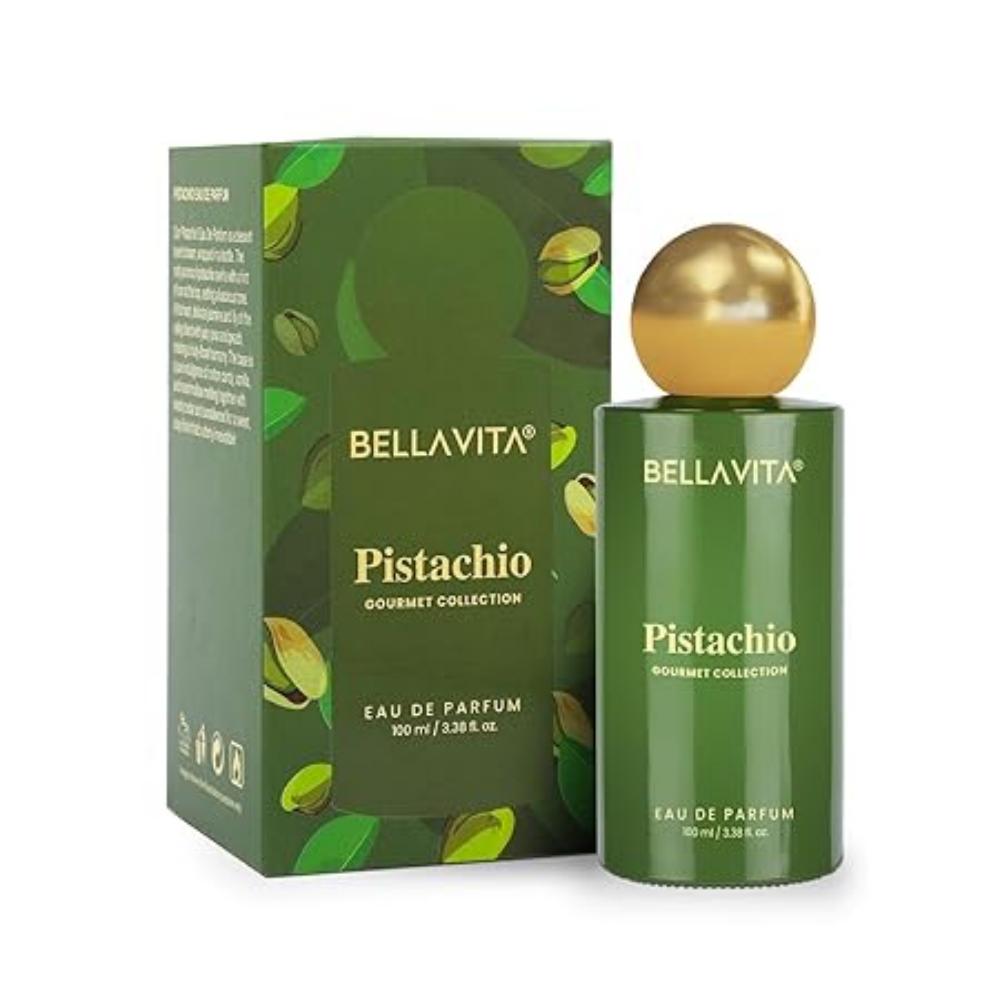BELLAVITA Gourmet Collection Pistazie | Langanhaltendes EDP 100ml | Blumig, Holzig, Süßer Premium Unisex-Duft für Männer und Frauen