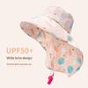 Summer Kids Sun Hat With Neck Flap Strap Wide Brim Beach Hats Kids Bucket Hat UV Protection Panama Cap For Boys Girls Outdoor