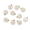 10Pcs 12x2.5mm Alphabet Double Face Charms Pendant Beads for Jewelry DIY Findings