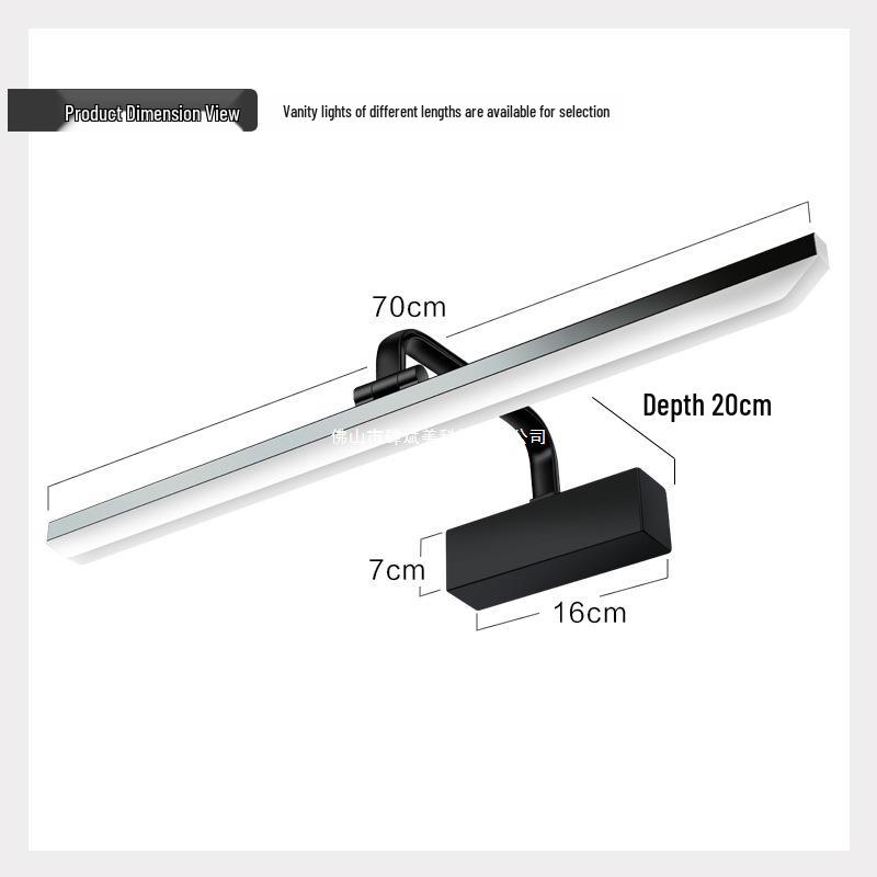 Rainbow LED Vanity Light: Modern Minimalist Waterproof Mirror Light for Bathroom