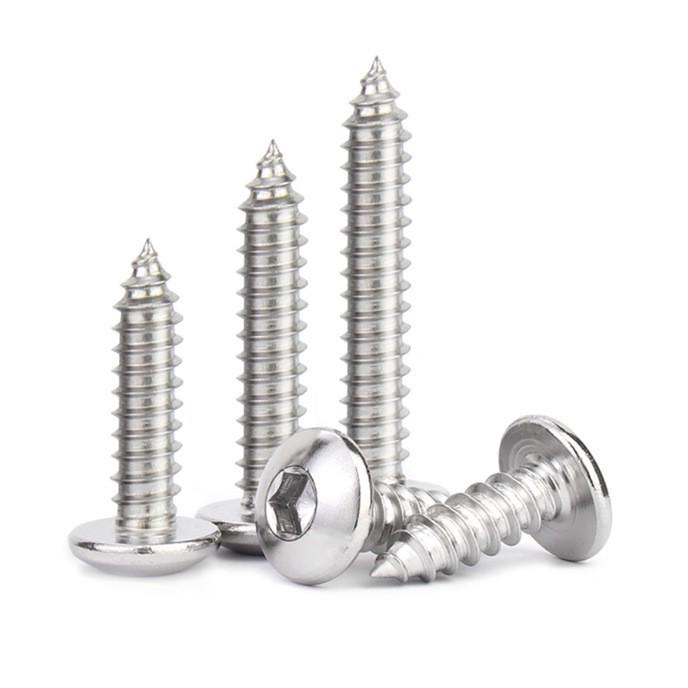 Gold 304 Stainless Steel Large Flat Head Inner Hexagon Mushroom Wood Screw M3/M4/M5/M6