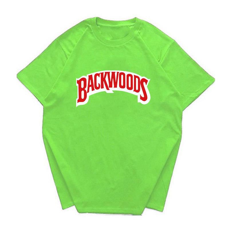 Hot-Selling Backwoods Letter Print Short-Sleeved Men'S And Women'S T-Shirts Wish Explosion
