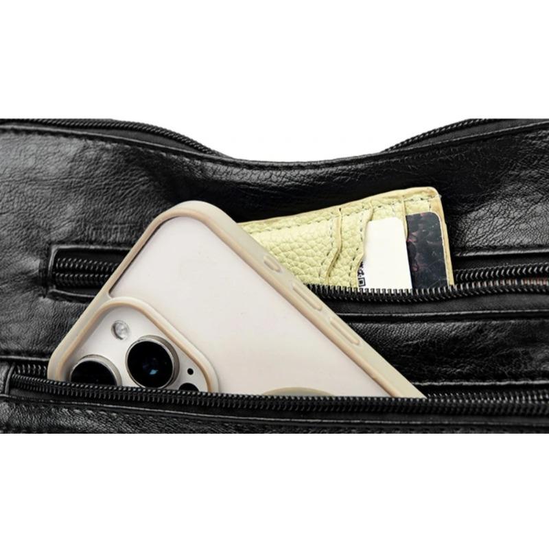 תיק צד נשים רטרו, תיק כתף לנשים, תיק נשים יומיומי מעור PU רך, מתאים לשימוש יומיומי, קניות, נסיעות לעבודה