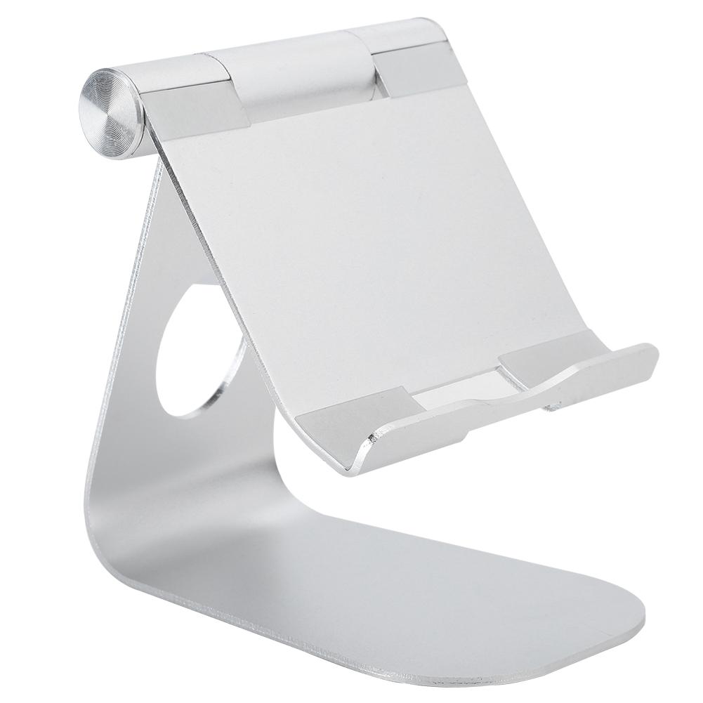 Universal Aluminum Alloy Desk Phone Stand Adjustable Bracket For Mobile Phone TabletSilver