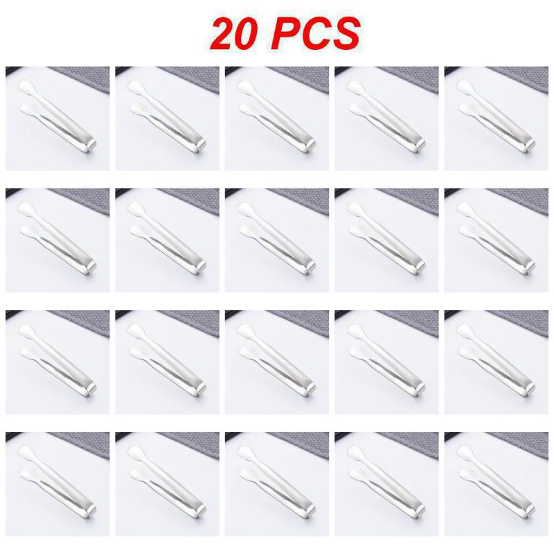 

20/30 шт. Щипцы для льда Кухонные кулинарные сервировочные зажимы Круглая головка Разноцветные Барные кухонные принадлежности Зажимы 304 Нержавеющая сталь