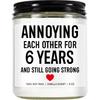 6 Years Candle, Iron Anniversary, Gifts for Him, Her, 6 Year Anniversary, Gifts for Men, Wife, Husband, Women, 6th Wedding Anniversary, Gifts for