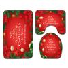 Christmas Bathroom Floor Mat Toilet Three-Piece Set