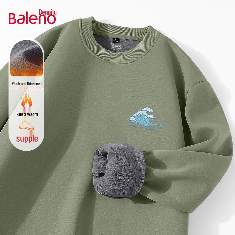 Baleno Men's Thick Fleece Crew Neck Sweatshirt