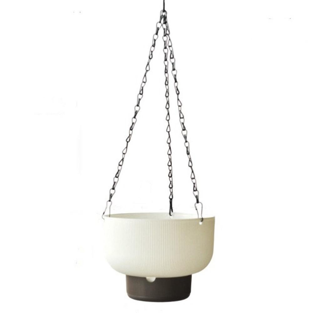 Drainage Self Watering Hanging Planters Chain Hooks Vertical Flowerpot  Indoor Plants