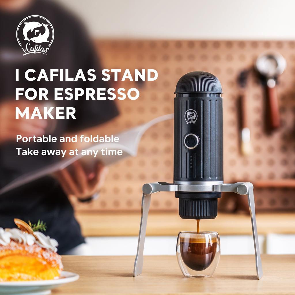 Foldable Coffee Drip Rack, Wireless Electric Portable Espresso Machine Aluminum Alloy Rack, Coffee Machine Bracket Accessories.