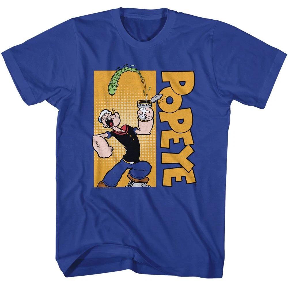 Popeye Veritical Logo Royal Comics Shirt 100