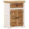 Sideboard White and Brown 55x30x73 cm Solid Wood Mango