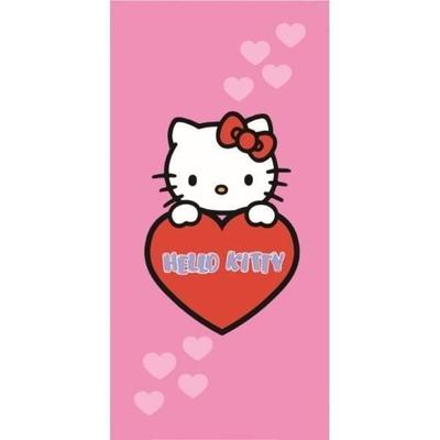 Beach Towel - HELLO KITTY - 75x150 Cm - 100% Cotton - Quick Drying - Pink