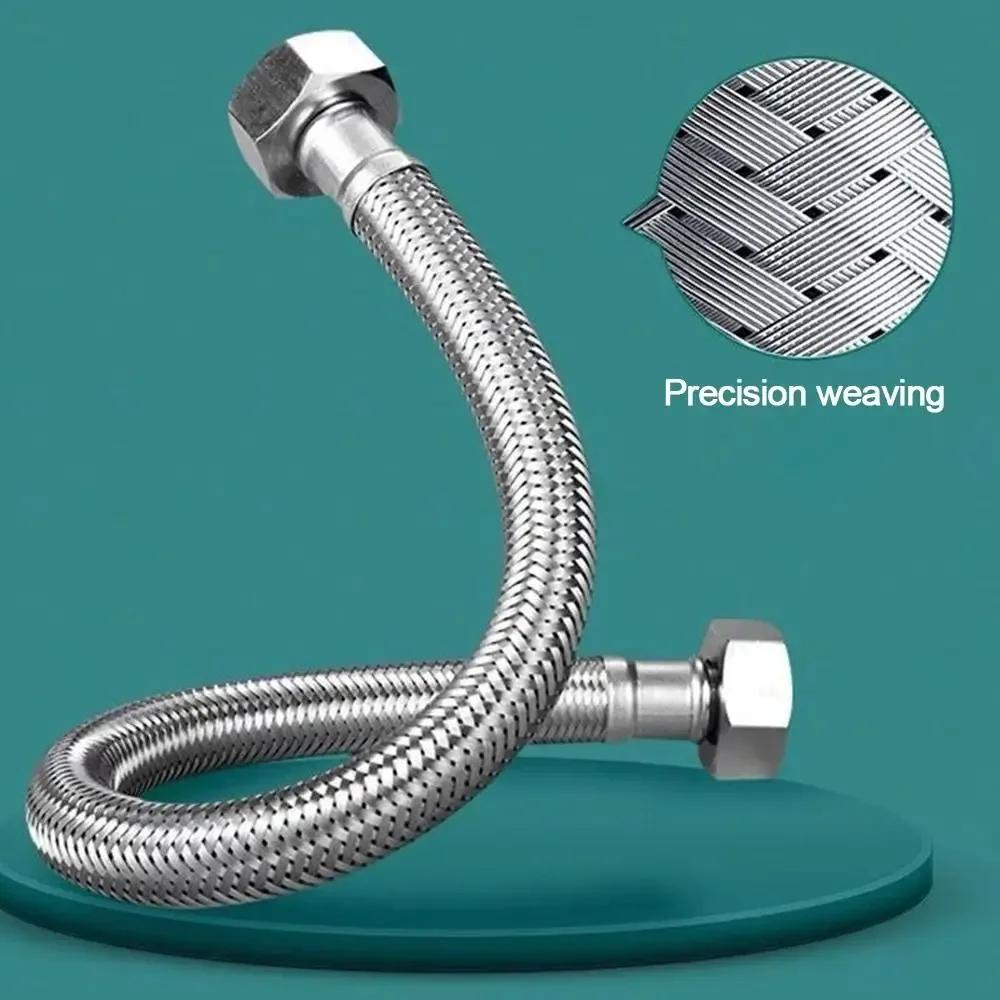 304 Stainless Steel Spring Shower Hose Explosion-proof Large Flow Toilets Water Hose Extendable Replacement Bath Connect Pipe