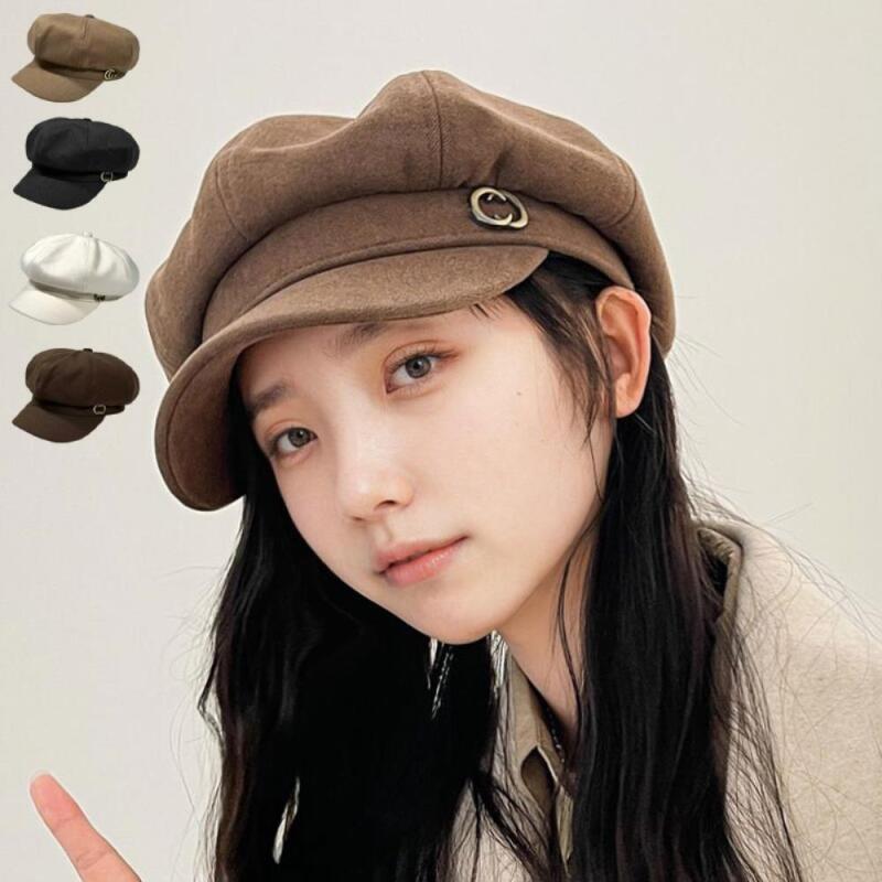 

Women s Daily Basic Classic Casual Beret Hat 01. Beige