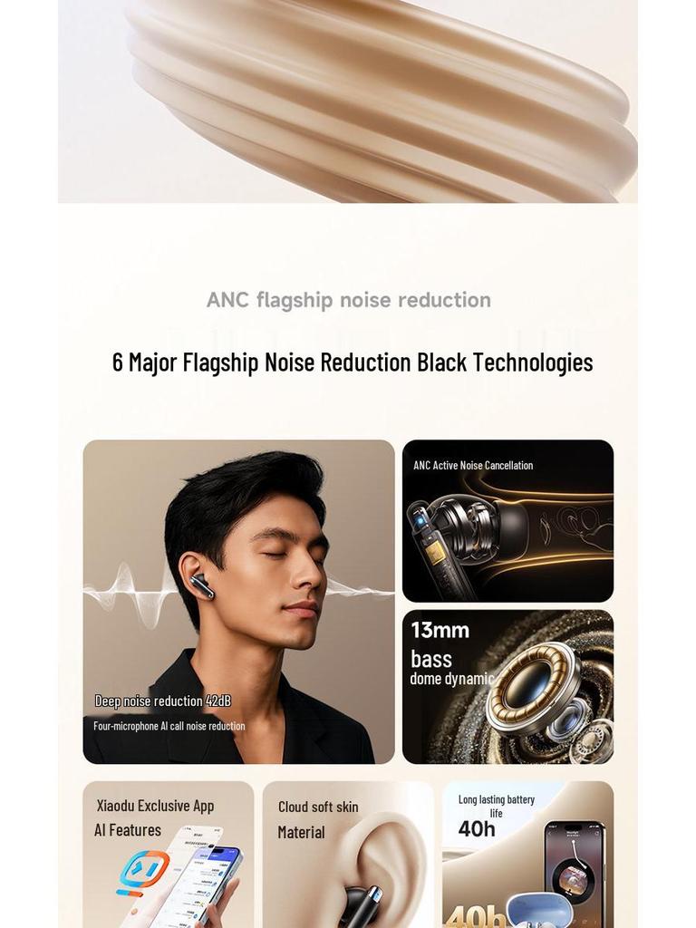 Xiao Du T200 True Wireless Sports Bluetooth Headphones with Active Noise Cancellation and Simultaneous Translation.