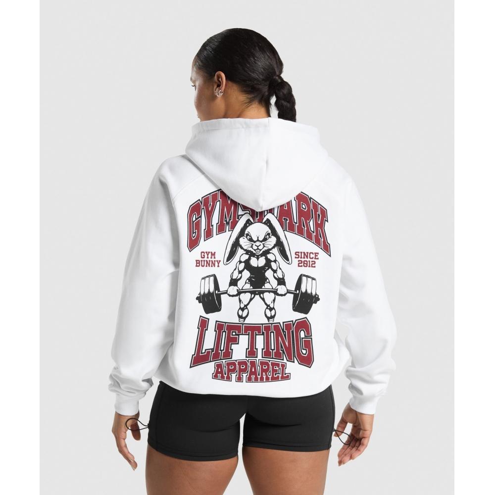 

Gymshark Толстовка большого размера Gym Bunny белая B2b7k Wb57 XXS