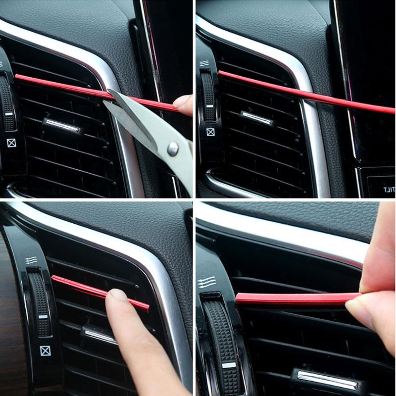 10 stuks 20cm Universele Auto Airconditioner Uitlaat Decoratieve U-vormige Sierstrips Decor Auto Styling Accessoires