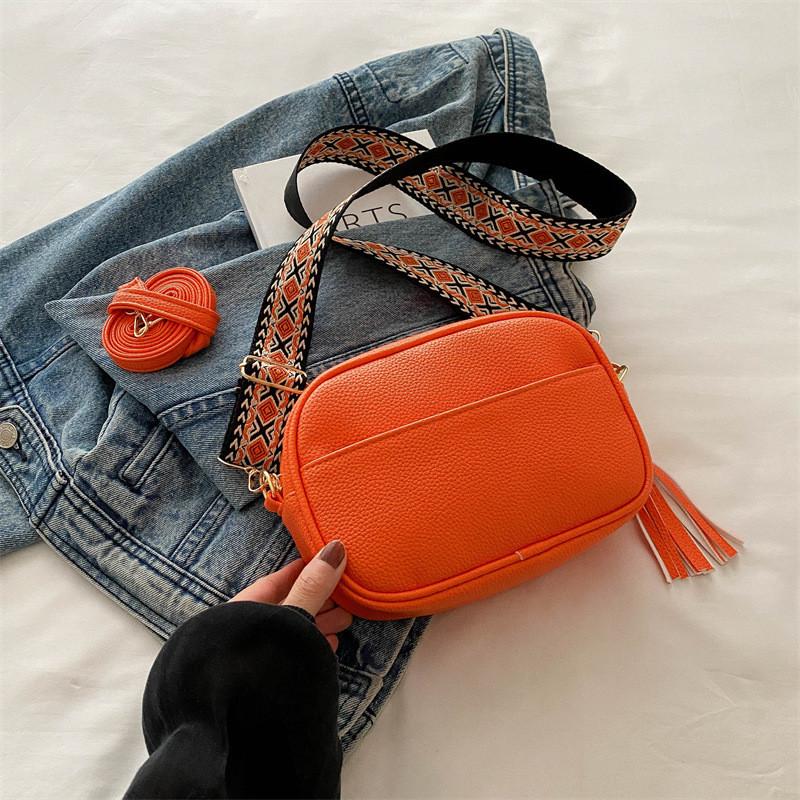 Fashionable Pu Leather Small Square Bag For Women Trendy Street Style Crossbody Bag