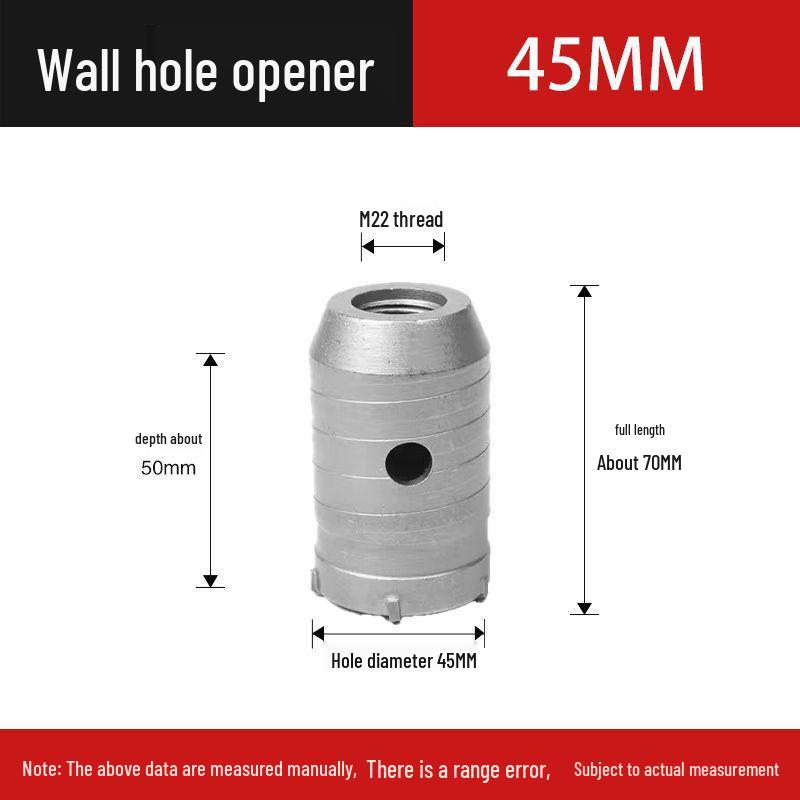 Electric Impact Drill Bit for Cement and Brick Walls - Dry Drilling Opener for Air Conditioner and Water Pipe Installations