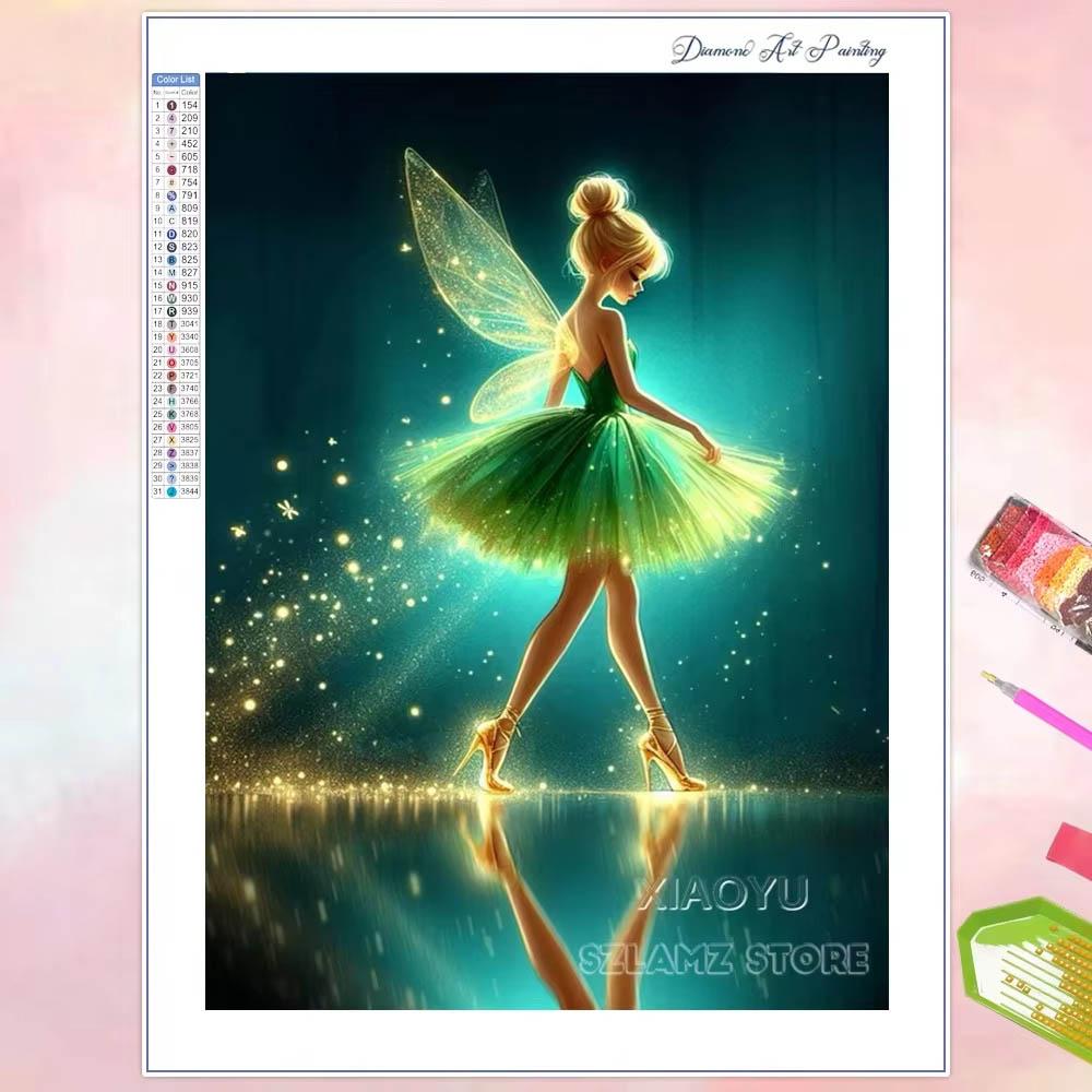 Bellissima Collezione Principessa Elfa del Balletto Pittura Diamante 5D Piena di Diamanti Pittura Diamante Applicata a Mano Kit Pittura Decorativa Animata