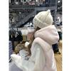 Gentle Wear A Complete Set Of Academy Pink Vest Hooded Cotton Jacket Women's Winter Knitted Sweater Sweater